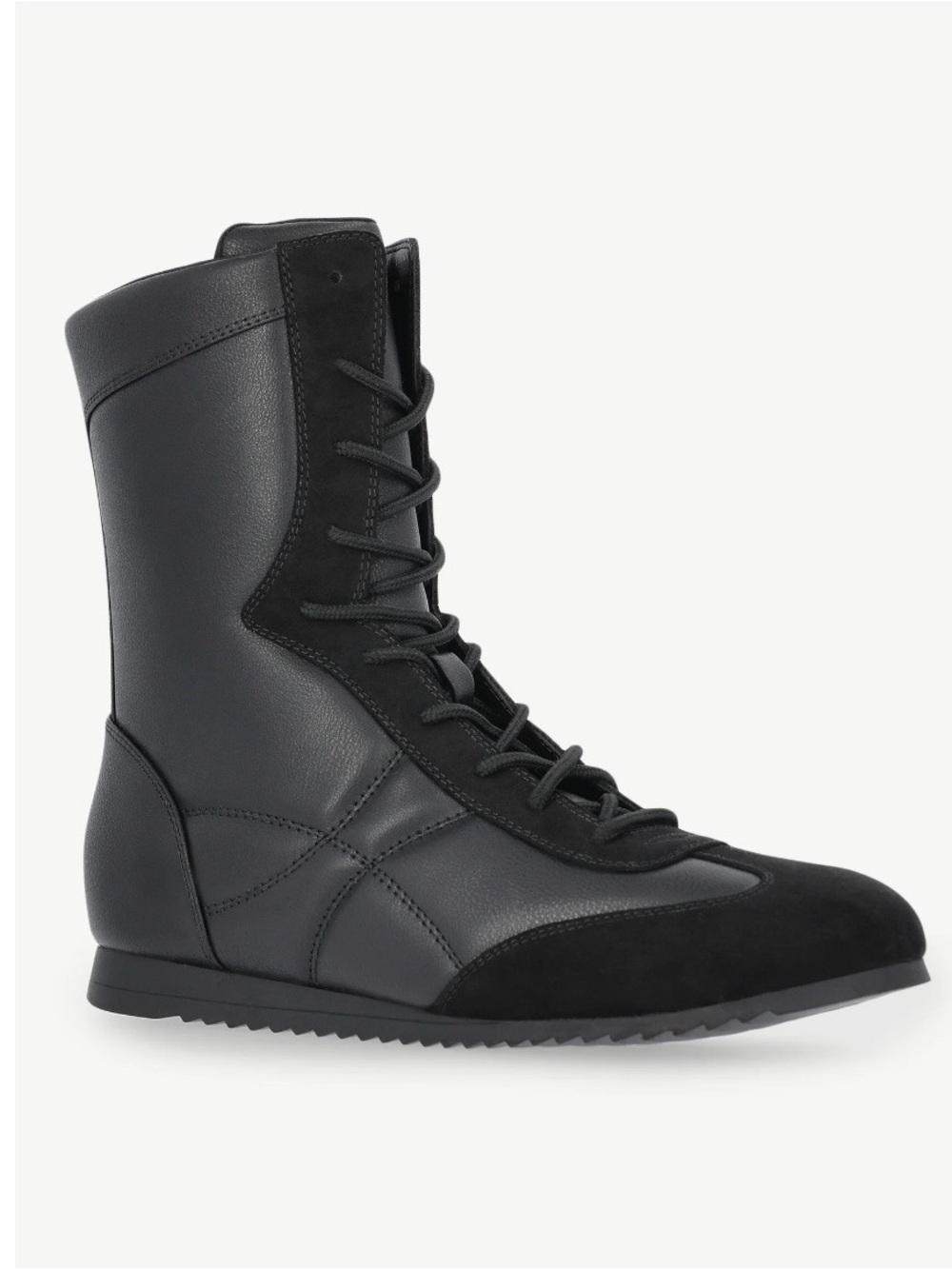 No Boundaries Women's Black Lace-Up Combat Boots 11W
